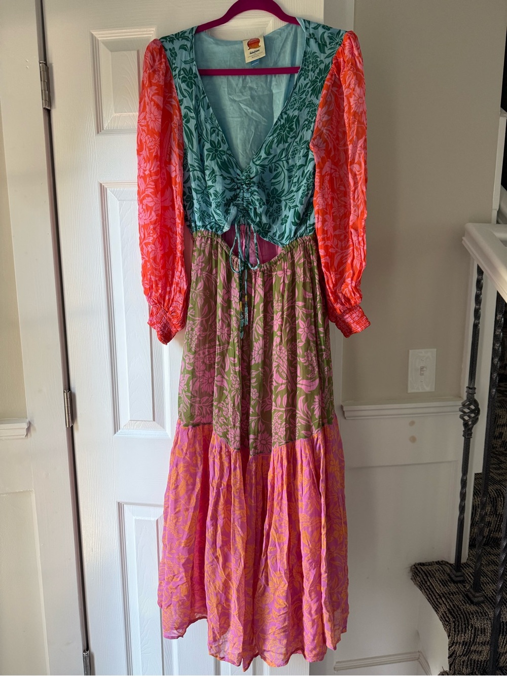 Farm Rio x Anthropologie Cutout Maxi Dress Size Large EC2